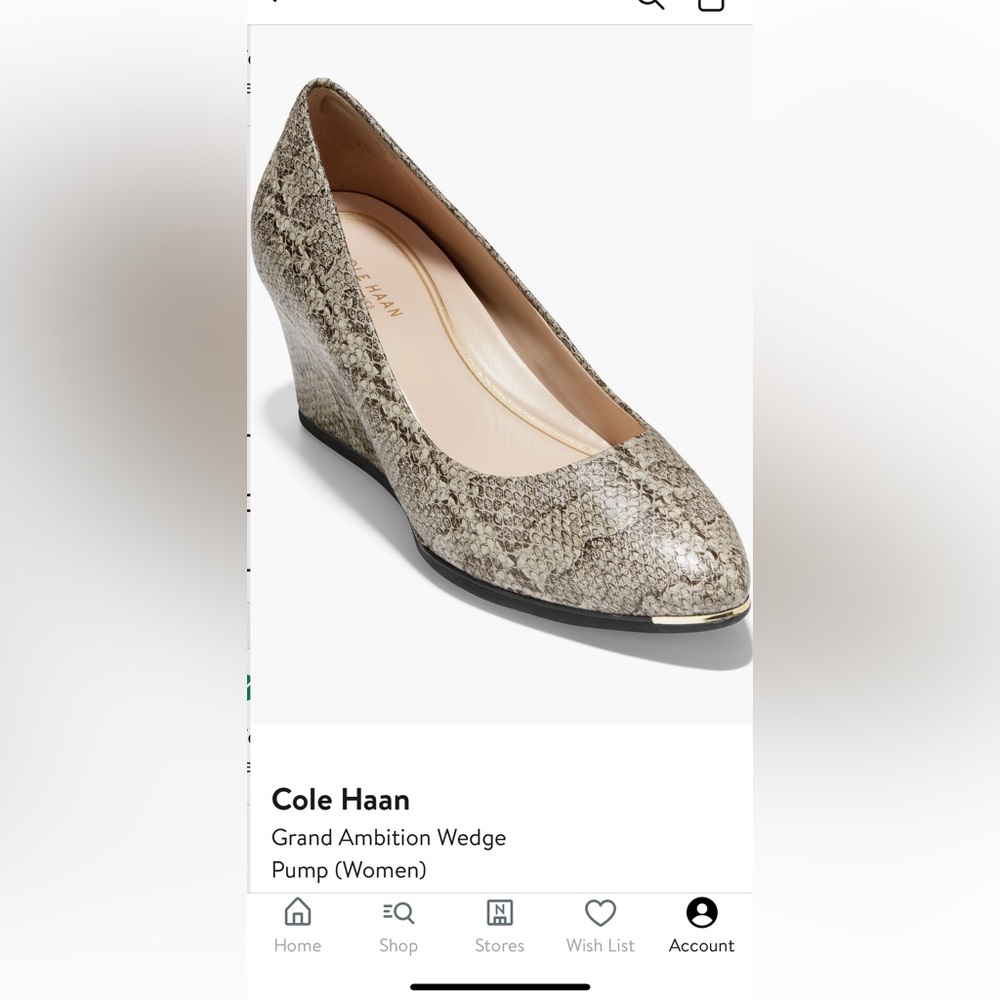 Cole Haan wedge, never wore, size 8.5
Cute design, incredibly comfy - Picture 7 of 8